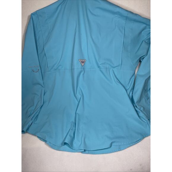 Columbia Men's Shirt PFG 2XL Long Sleeve - Aqua EUC - Picture 5 of 8